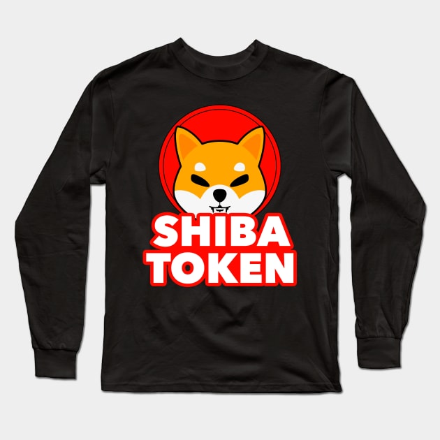 Shiba Inu Coin SHIB Token Crypton Cryptocurrency Long Sleeve T-Shirt by Trippycollage